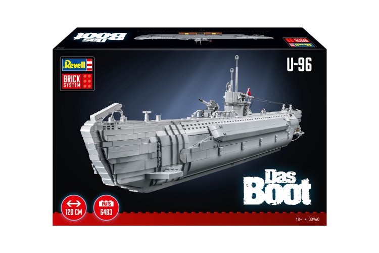 1:56 Revell 00960 Brick System - Onderzee&euml;r "Das Boot" met Volledig Interieur en Filmposter - Onderzeeboot - Rev00960 12 - REV00960