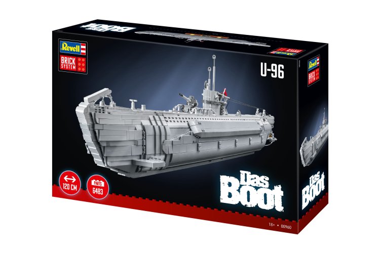 1:56 Revell 00960 Brick System - Onderzee&euml;r "Das Boot" met Volledig Interieur en Filmposter - Onderzeeboot - Rev00960 13 - REV00960