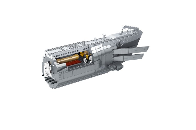 1:56 Revell 00960 Brick System - Onderzee&euml;r "Das Boot" met Volledig Interieur en Filmposter - Onderzeeboot - Rev00960 9 - REV00960