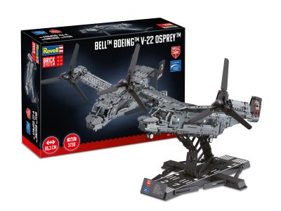 1:25 Revell 00961 Brick System - Bell Boeing V-22 Osprey met Tilt-Rotor Details - Amerikaans Vliegtuig - Rev00961 1 - REV00961
