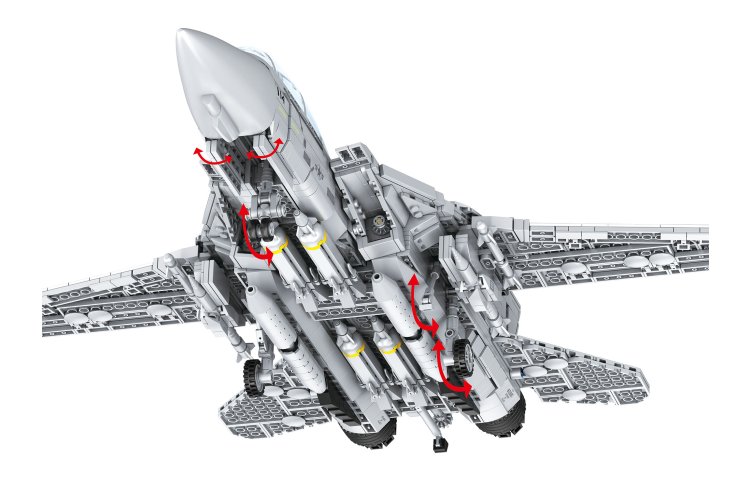 1:18 Revell 00963 Brick System - Top Gun - Maverick's F-14A Tomcat with Detailed Cockpit - Rev00963 10 - REV00963