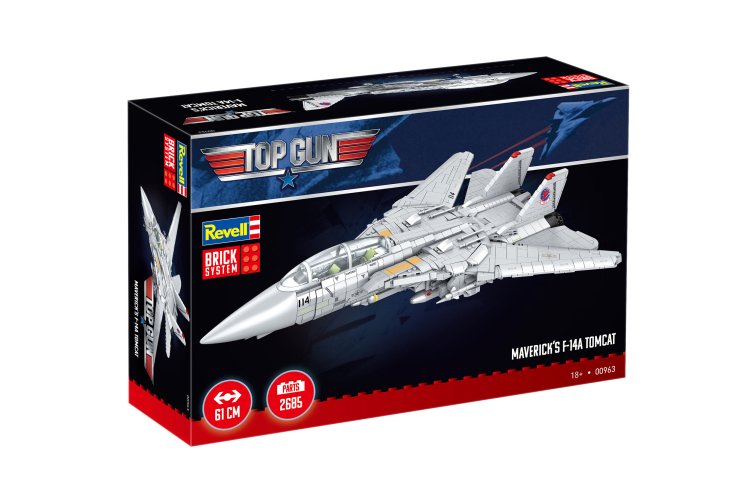 1:18 Revell 00963 Brick System - Top Gun - Maverick's F-14A Tomcat with Detailed Cockpit - Rev00963 12 - REV00963