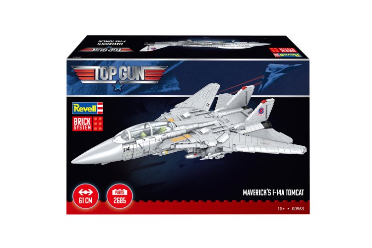 1:18 Revell 00963 Brick System - Top Gun - Maverick's F-14A Tomcat with Detailed Cockpit - Rev00963 13 - REV00963