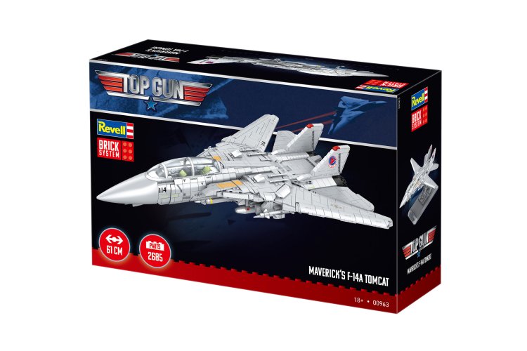 1:18 Revell 00963 Brick System - Top Gun - Maverick's F-14A Tomcat with Detailed Cockpit - Rev00963 14 - REV00963