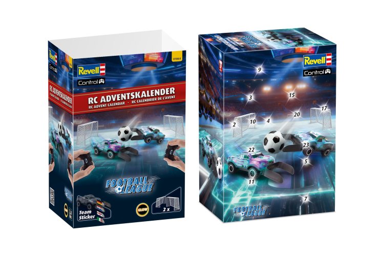 Revell 01064 Advent Calendar RC Crawler - Football League - 2 Model Kits - 2.4 GHz - Rev01064 13 - REV01064