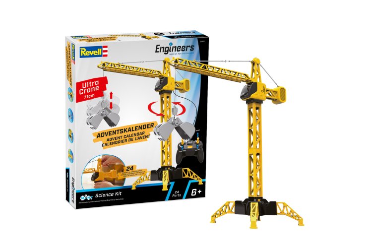 Revell 01065 Engineers Adventskalender Hijskraan Mega Crane - 71 cm - 24-delig - 2,4 GHz - Rev01065 1 - REV01065