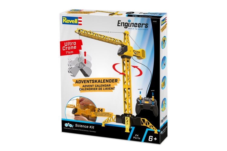 Revell 01065 Engineers Adventskalender Hijskraan Mega Crane - 71 cm - 24-delig - 2,4 GHz - Rev01065 12 - REV01065