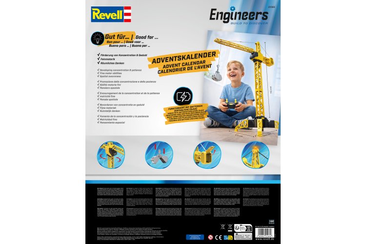 Revell 01065 Engineers Adventskalender Hijskraan Mega Crane - 71 cm - 24-delig - 2,4 GHz - Rev01065 13 - REV01065