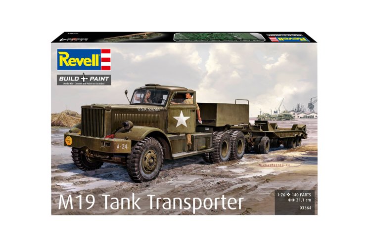 1:76 Revell 03364 M19 Tank Transporter - Militaire Vrachtwagen met Aanhanger - Rev03364 12 - REV03364