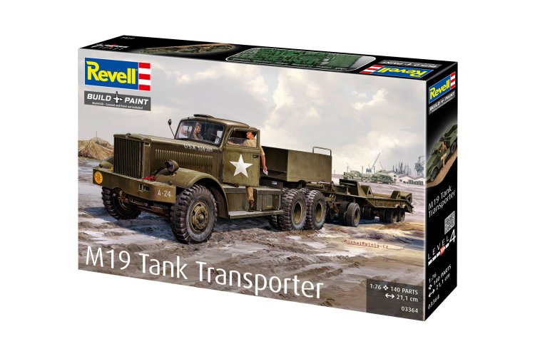 1:76 Revell 03364 M19 Tank Transporter - Militaire Vrachtwagen met Aanhanger - Rev03364 13 - REV03364