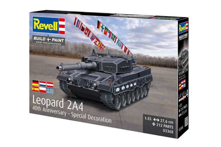 1:35 Revell 03368 Leopard 2A4 - 40th Anniversary - Special Decoration - Duitse Tank - Rev03368 5 - REV03368