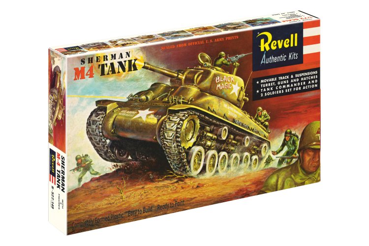 1:40 Revell 03369 M4 Sherman WWII - 75 Years Plastic Modelbuilding - American Medium Tank - Rev03369 20 - REV03369