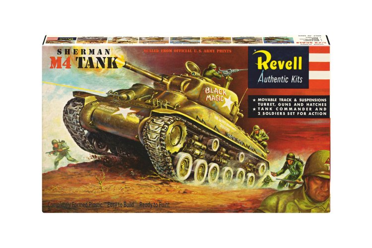 1:40 Revell 03369 M4 Sherman WWII - 75 Years Plastic Modelbuilding - American Medium Tank - Rev03369 21 - REV03369