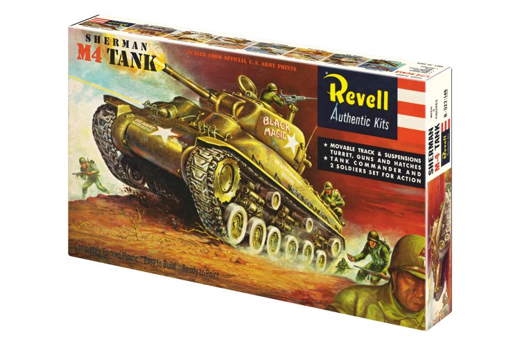 1:40 Revell 03369 M4 Sherman WWII - 75 Years Plastic Modelbuilding - American Medium Tank - Rev03369 22 - REV03369