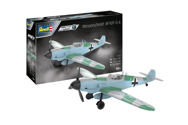 1:32 Revell 63653 Messerschmitt Bf109G-6 - Easy click system - Model Set - Rev03653 messerschmitt bf109g 6 easy click system revell bouwpakket om in elkaar te zetten kleurig 03653 messerschmitt bf109 g 6 easy click system 01 2 - REV63653