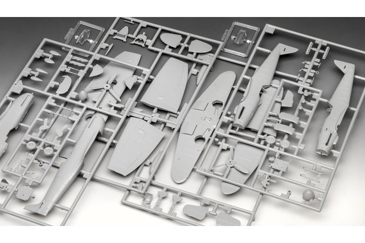 1:72 Revell 03710 Messerschmitt Bf 109G-10 & Supermarine Spitfire Mk.V WWII - 2 Fighter Aircraft - Combat Set - Rev03710 11 - REV03710