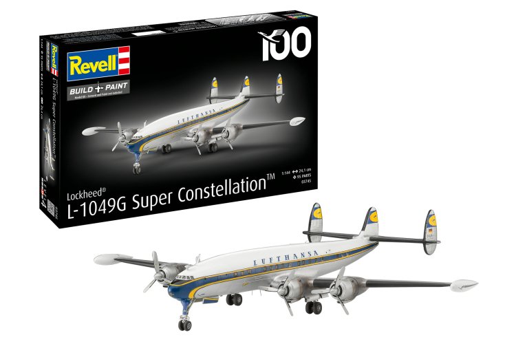 1:144 Revell 03745 Lockheed L.1049G Super Constellation - Lufthansa 100 - Duits Passagiersvliegtuig - Rev03745 1 - REV03745