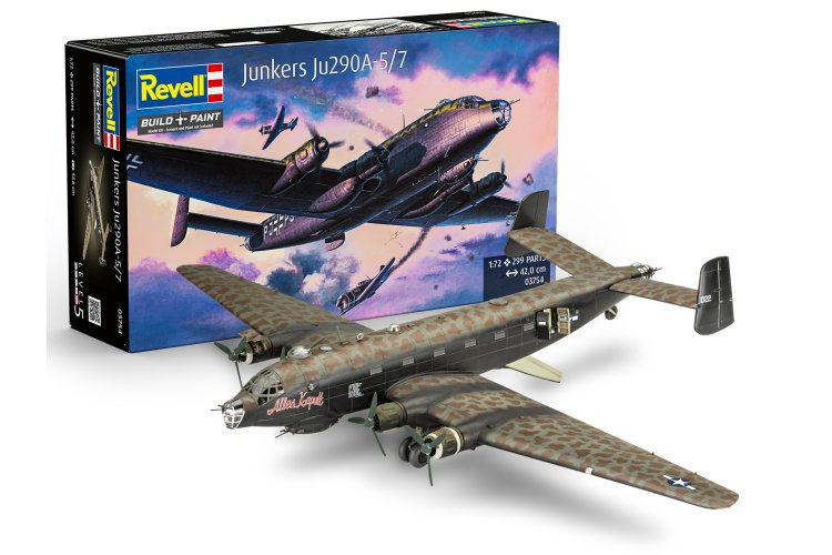 1:72 Revell 03754 Junkers Ju 290A-5/7 Seeadler WWII - Duits Maritiem Verkenningsvliegtuig - Rev03754 1 - REV03754