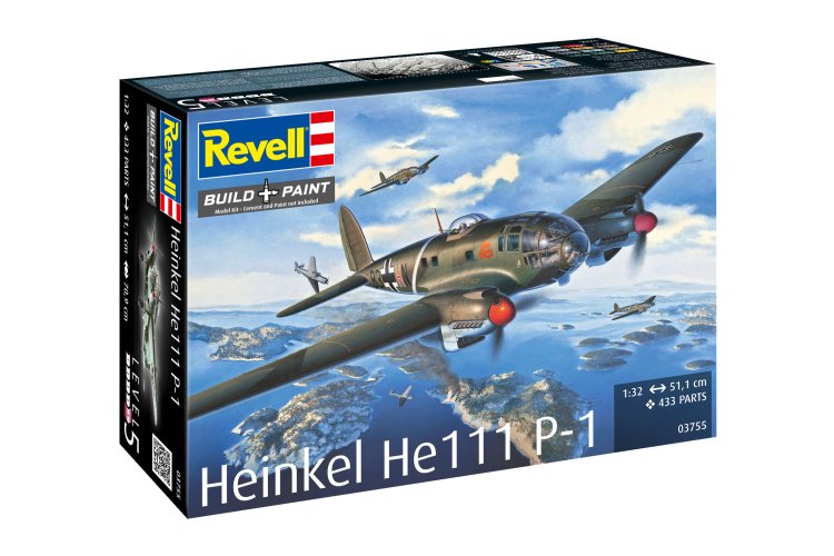 1:32 Revell 03755 Heinkel He 111 P-1 - German Medium Bomber - Rev03755 12 - REV03755