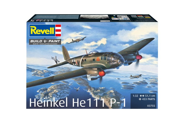1:32 Revell 03755 Heinkel He 111 P-1 - German Medium Bomber - Rev03755 13 - REV03755