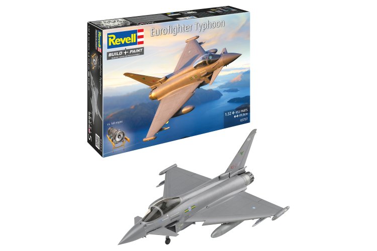 1:32 Revell 03757 Eurofighter Typhoon met Uitgebreide Bewapening - Europees Jacht- en Aanvalsvliegtuig - Rev03757 1 - REV03757