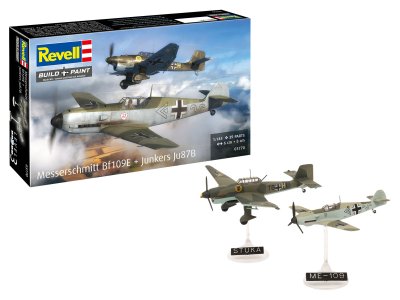 1:144 Revell 03770 Messerschmitt Bf109E & Junkers Ju87B Stuka - Propeller Vliegtuigen - Rev03770 1x - REV03770