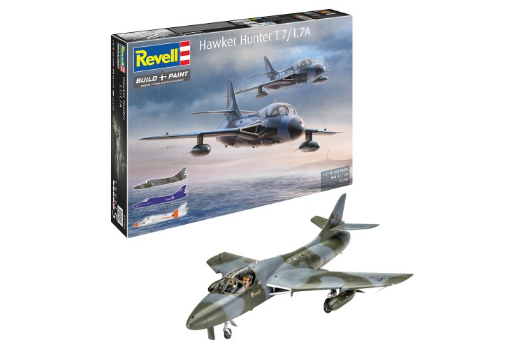 1:32 Revell 03786 Hawker Hunter T.7/T.7A - Brits Trainingsvliegtuig - Rev03786 1 - REV03786