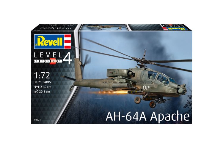 1:72 Revell 63824 AH-64A Apache Heli - Model Set - Rev03824 10 15 - REV63824