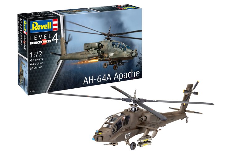 1:72 Revell 63824 AH-64A Apache Heli - Model Set - Rev03824 9 - REV63824