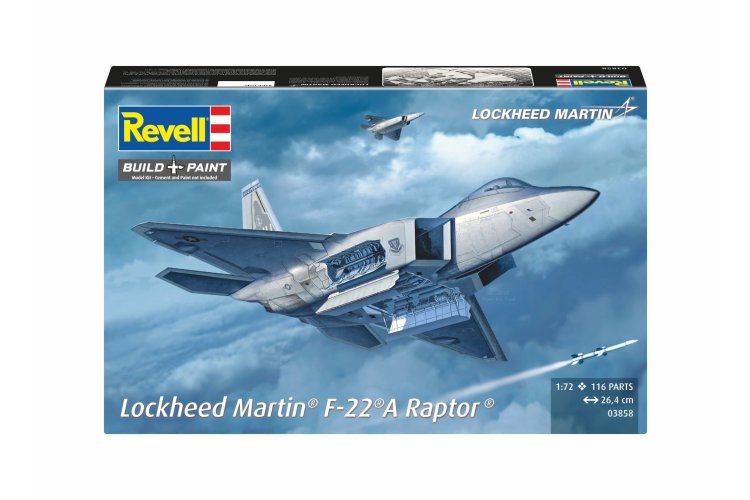 1:72 Revell 03858 Lockheed Martin F-22A Raptor Jet Fighter - Rev03858 12 - REV03858