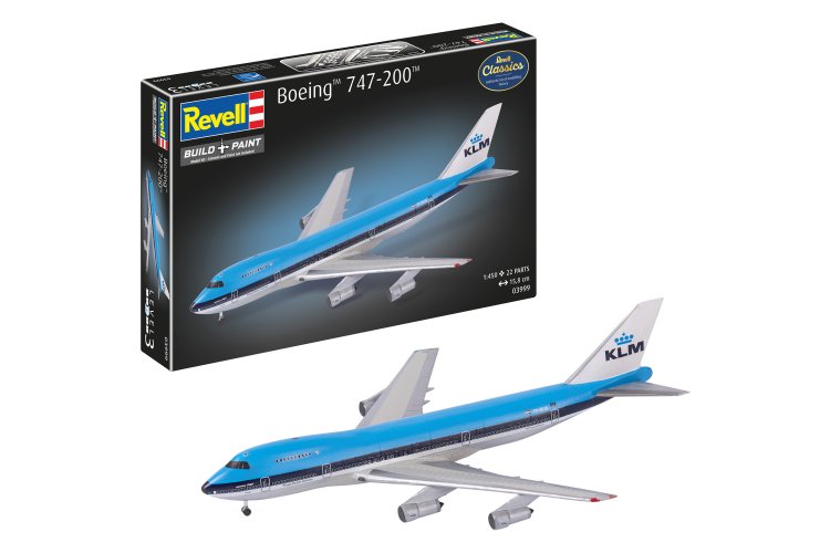 1:450 Revell 03999 Boeing 747-200 KLM Jumbo Jet - Dutch Passenger Aircraft - Rev03999 1a - REV03999