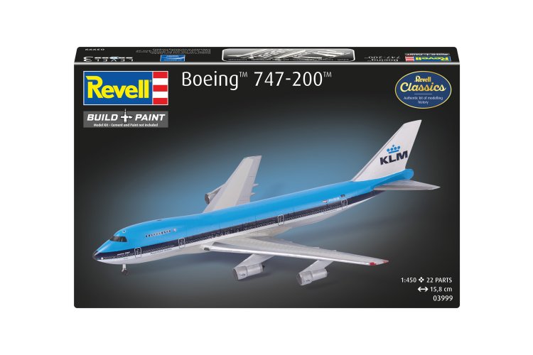 1:450 Revell 03999 Boeing 747-200 KLM Jumbo Jet - Dutch Passenger Aircraft - Rev03999 5 - REV03999