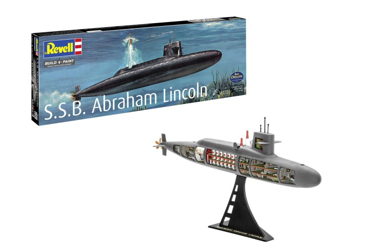 1:253 Revell 05185 USS Abraham Lincoln met Interieur - SSBN-602 - George Washington-klasse - Onderzee&euml;r - Rev05185 1 - REV05185