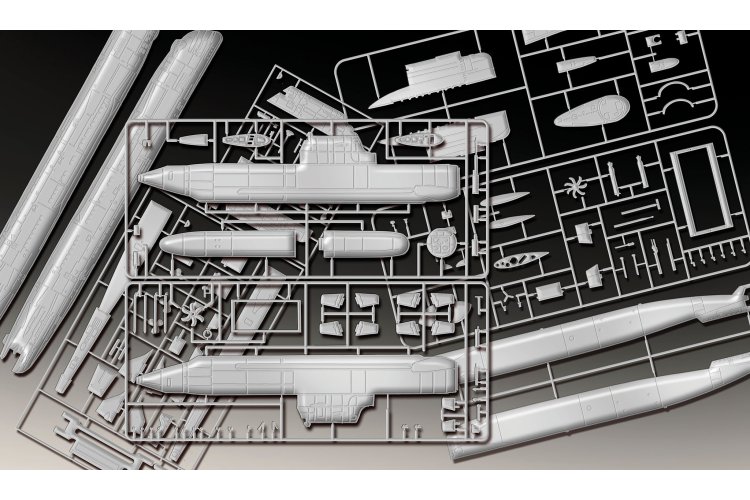 1:144 Revell 05186 &ndash; 70 Years Bundeswehr &ndash; 3 German Submarines &ndash; Exclusive Anniversary Edition - Rev05186 13 - REV05186