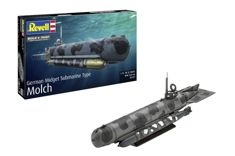 1:72 Revell 05187 Duitse Midget Submarine Type Molch WWII - Onderzee&euml;r - Rev05187 1 - REV05187
