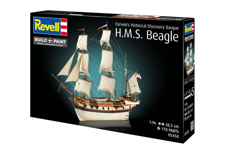 1:96 Revell 05458 H.M.S. Beagle - Darwin's Historical Discovery Barque - Ship - Rev05458 12 - REV05458