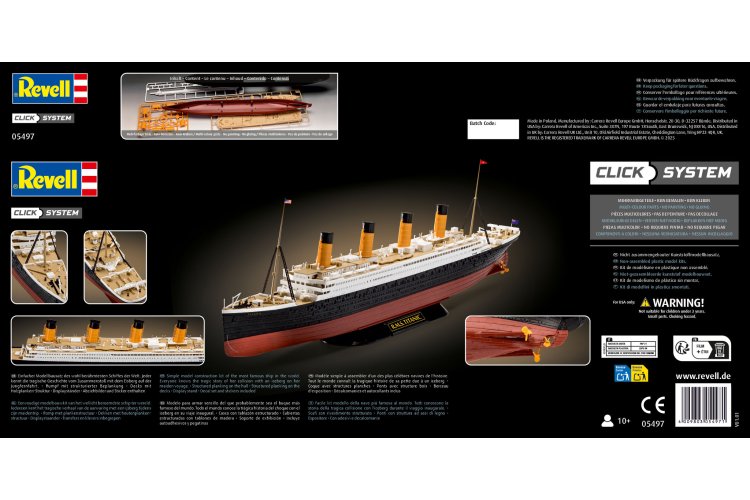 1:600 Revell 05497 Click System - R.M.S. Titanic - Ocean-Liner Olympic-klasse - Passagiersschip - Rev05497 30 - REV05497