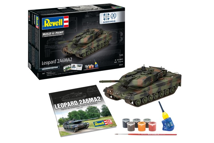 1:35 Revell 05631 - 70 Jaar Bundeswehr Leopard 2 A6A2 - Exclusieve Editie - Duitse Tank - Geschenkset - Rev05631 1 - REV05631