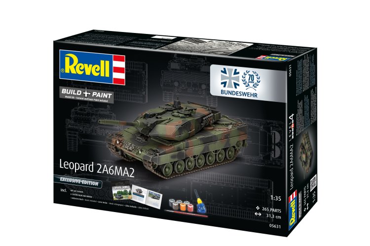 1:35 Revell 05631 - 70 Jaar Bundeswehr Leopard 2 A6A2 - Exclusieve Editie - Duitse Tank - Geschenkset - Rev05631 15 - REV05631