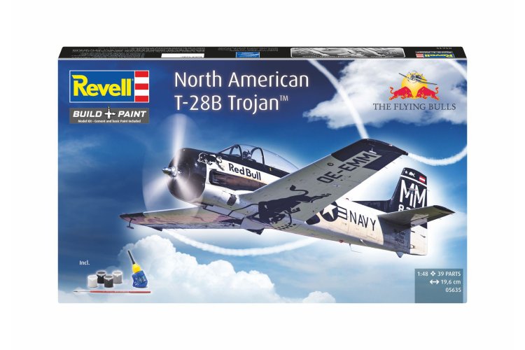 1:48 Revell 05635 North American T-28B Trojan - The Flying Bulls - Amerikaans Propellervliegtuig - Geschenkset - Rev05635 21 - REV05635