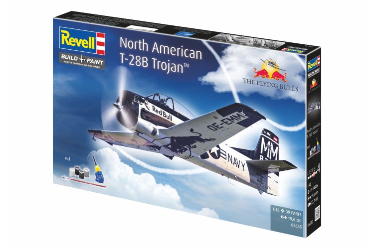 1:48 Revell 05635 North American T-28B Trojan - The Flying Bulls - Amerikaans Propellervliegtuig - Geschenkset - Rev05635 22 - REV05635