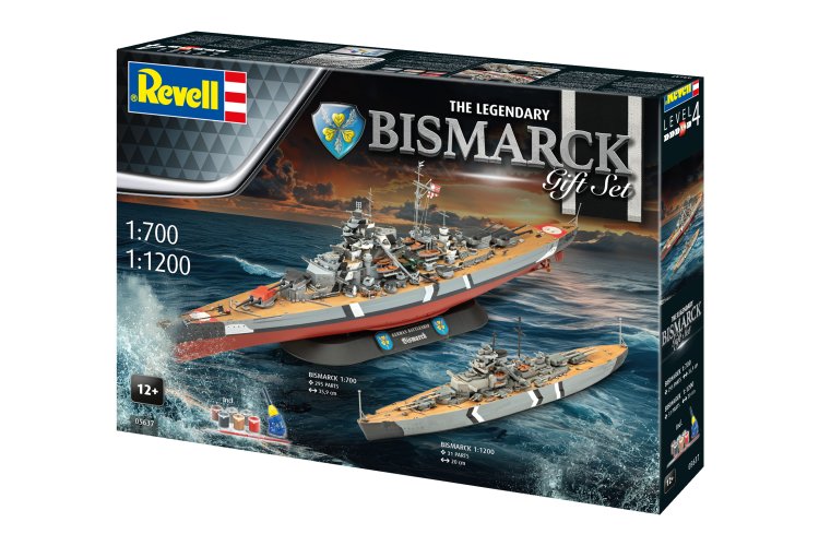1:700 & 1:1200 Revell 05637 De legendarische Bismarck - 2 Schepen! - Geschenkset - Rev05637 20 - REV05637