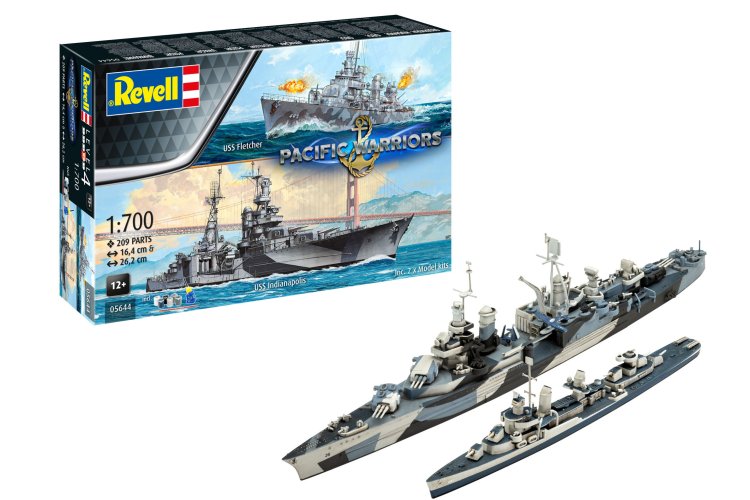 1:700 Revell 05644 Pacific Warriors - USS Fletcher & USS Indianapolis - 2 Schepen! - Geschenkset - Rev05644 1 - REV05644