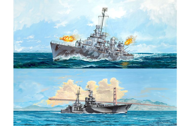 1:700 Revell 05644 Pacific Warriors - USS Fletcher & USS Indianapolis - 2 Schepen! - Geschenkset - Rev05644 3 - REV05644