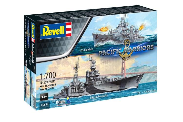 1:700 Revell 05644 Pacific Warriors - USS Fletcher & USS Indianapolis - 2 Schepen! - Geschenkset - Rev05644 5 - REV05644