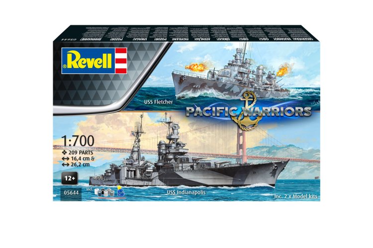 1:700 Revell 05644 Pacific Warriors - USS Fletcher & USS Indianapolis - 2 Schepen! - Geschenkset - Rev05644 6 - REV05644