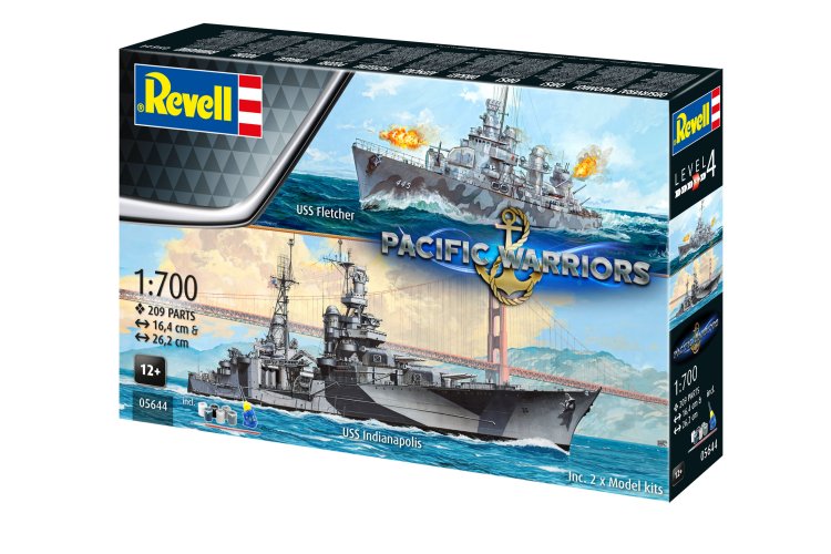 1:700 Revell 05644 Pacific Warriors - USS Fletcher & USS Indianapolis - 2 Schepen! - Geschenkset - Rev05644 7 - REV05644