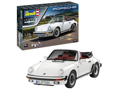 1:24 Revell 05646 Porsche 911 G-Model Carrera Cabrio - 50 Years! - Gift Set - Rev05646 1 - REV05646
