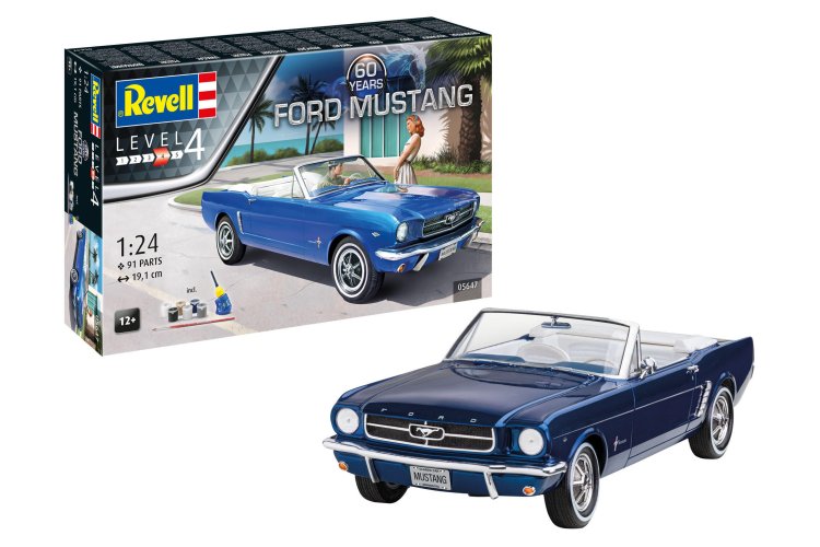 1:24 Revell 05647 60th Anniversary of Ford Mustang Auto - Geschenkset - Rev05647 1 - REV05647