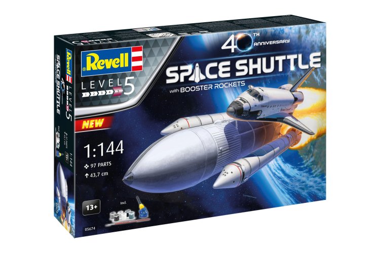 1:144 Revell 05674 Space Shuttle & Booster Rockets - 40th Anniversary - Gift Set - Rev05674 1 - REV05674